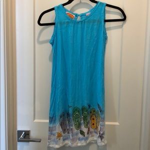 Blue ombré beach coverup, girls size 13/14